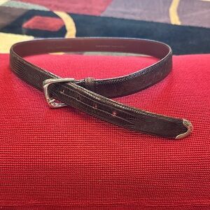 Polo by Ralph Lauren Dark Brown Lizard Leather Belt